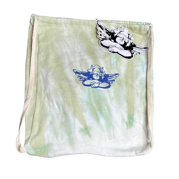 NWT Boys Lie Revolve Tie Dye Drawstring backpack/tote in Green Icee - Picture 1 of 5